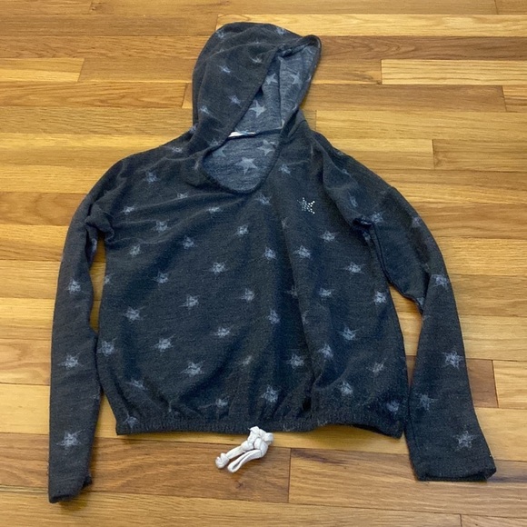 Vintage Havana Girl’s Gray Hoodie With Stars Size L